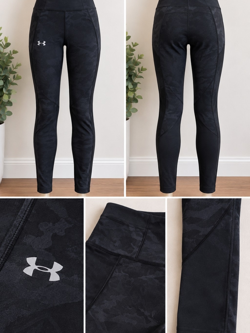 Under Armour Women’s Black Camo High-Waist Performance Jeggings